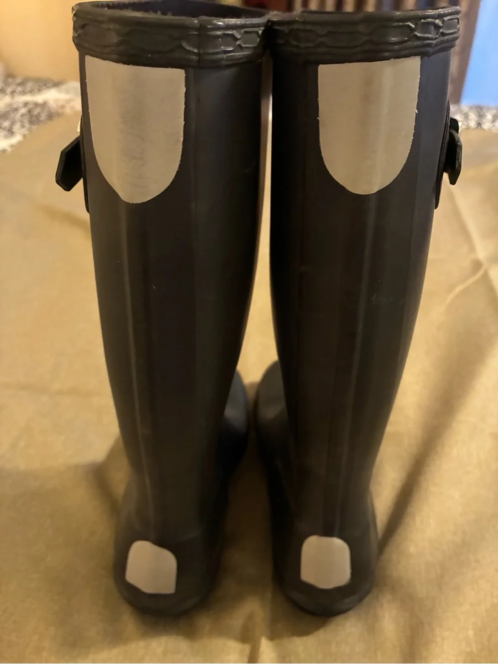 Hunter Big Kids’ Original Tall Rain Boots Black Girls Sz 5/Boys 4 Waterproof EUC